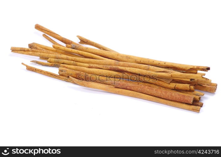 cinnamon bark on a white background