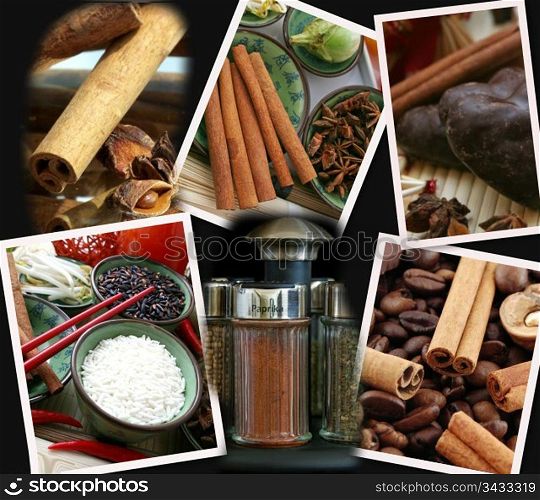 Cinnamon Collage appropriate for picture to the kitchen