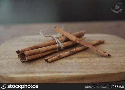 cinnamon on wood