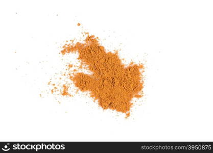 cinnamon powder isolated on a white background