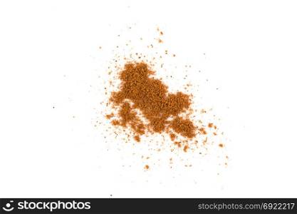 cinnamon powder isolated on a white background