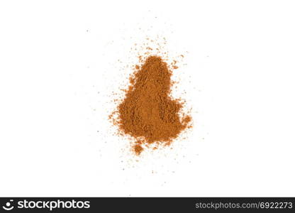 cinnamon powder isolated on a white background