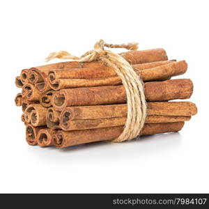 Cinnamon sticks isolated on white