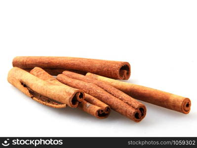 Cinnamon Sticks Isolated On White Background