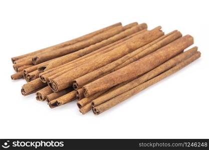 Cinnamon sticks isolated on white background with clipping path.