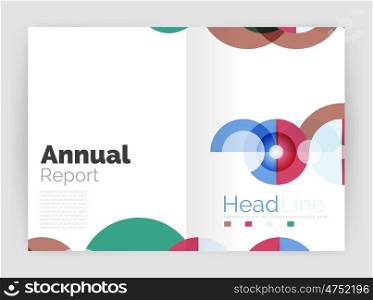 Circle abstract background, business annual report. Circle abstract background, business annual report or flyer layout. illustration