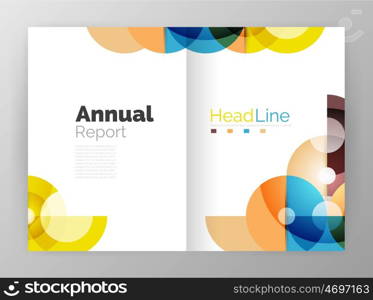 Circle abstract background, business annual report or flyer layout. illustration