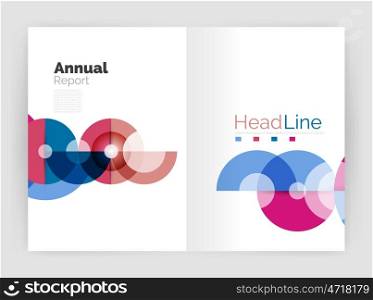Circle abstract background, business annual report or flyer layout. illustration