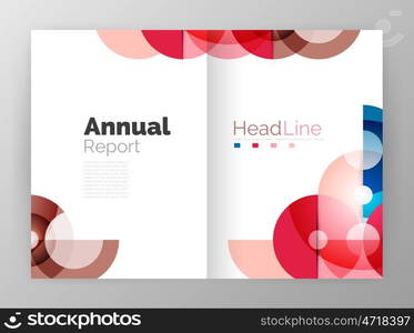 Circle abstract background, business annual report or flyer layout. illustration