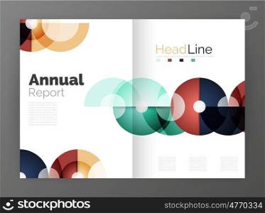 Circle abstract background, business annual report or flyer layout. illustration