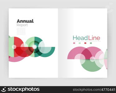 Circle abstract background, business annual report or flyer layout. illustration