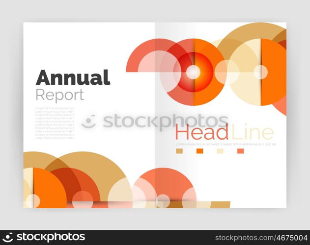 Circle annual report templates, business flyers. abstract backgrounds