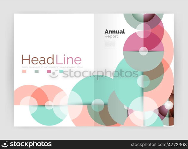 Circle annual report templates, business flyers. abstract backgrounds