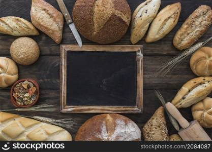circle bakery with blackboard