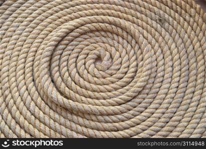 Circle bunch of ship rope can be used for background