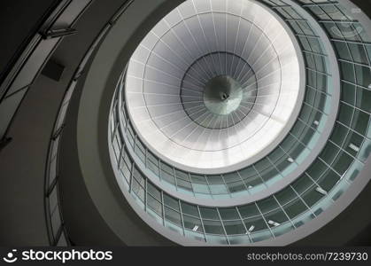 circle ceiling in hall of Bangkok University