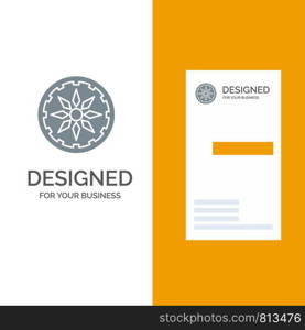 Circle, Country, India Grey Logo Design and Business Card Template