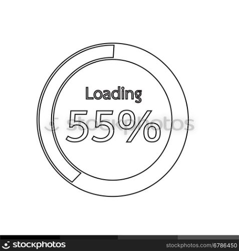 Circle Loading , Progress Bars indicator Icon Illustration design