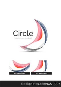 Circle logo. Transparent overlapping swirl shapes. Modern clean business icon. Circle logo. Transparent overlapping swirl shapes. Modern clean business icon. illustration.