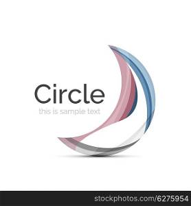 Circle logo. Transparent overlapping swirl shapes. Modern clean business icon. Circle logo. Transparent overlapping swirl shapes. Modern clean business icon. illustration.
