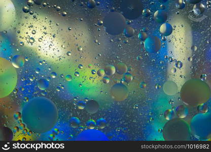 Circle Oil & Water Abstract Colorful Macro Background