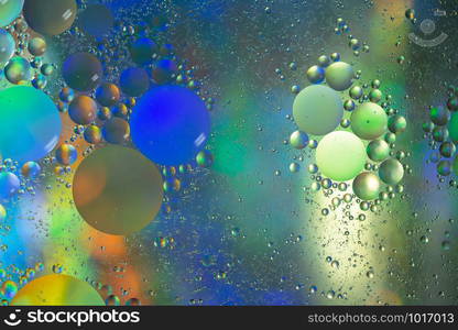 Circle Oil & Water Abstract Colorful Macro Background