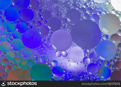 Circle Oil & Water Abstract Colorful Macro Background