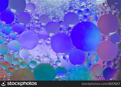Circle Oil & Water Abstract Colorful Macro Background