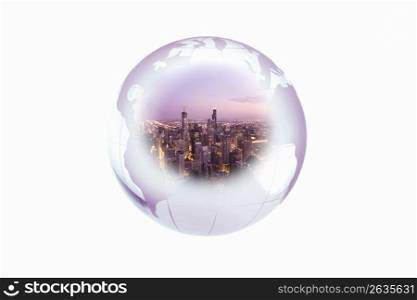 circle view of city