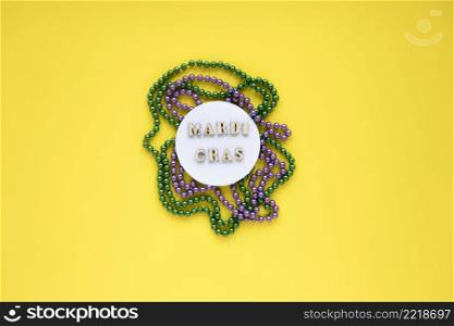 circle with writing beads