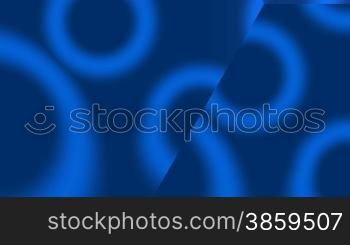 Circles and lines slowly change on a dark blue background