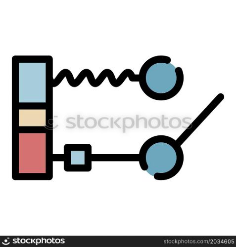 Circuit breaker icon. Outline circuit breaker vector icon color flat isolated. Circuit breaker icon color outline vector