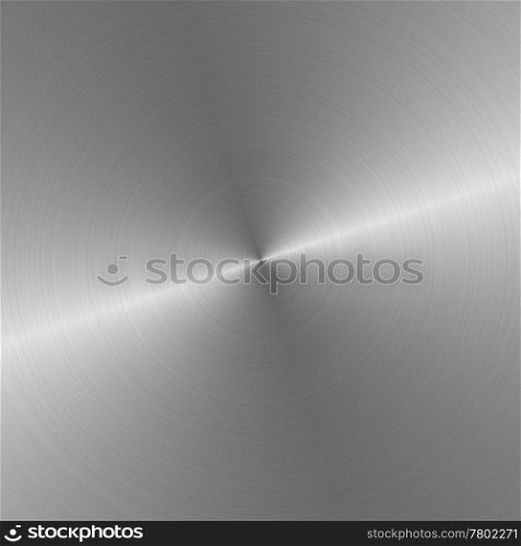 circular brushed metal. a very large sheet of silver, nickel, iron or aluminium brushed metal in a circular pattern