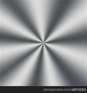 Circular metallic texture. Silver steel shiny abstract background