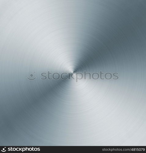 Circular metallic texture. Steel blue shiny abstract background