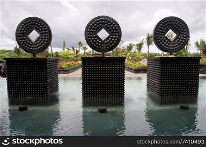 Circular sculptures in Bali