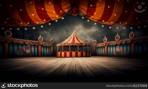 Circus background. Illustration Generative AI
