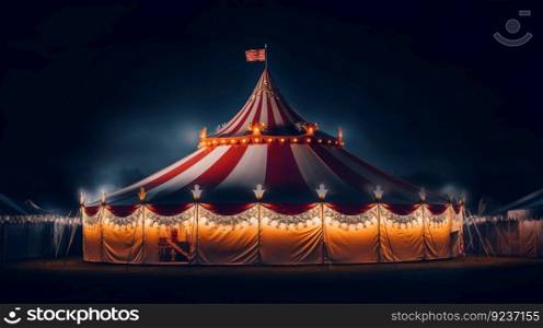 Circus background. Illustration Generative AI
