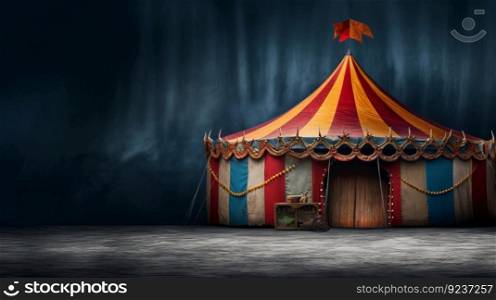 Circus background. Illustration Generative AI 
