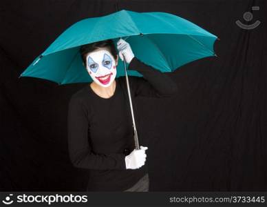 Circus Entertainment Clown with Umbrella