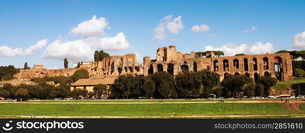 Circus Maximus: ancient Roman stadium, the Palatine hill - Italy - Circo Massimo