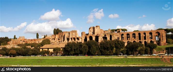 Circus Maximus: ancient Roman stadium, the Palatine hill - Italy - Circo Massimo
