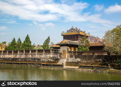 Citadel, Imperial Royal Palace, Forbidden city in Hue, Vietnam in a summer day