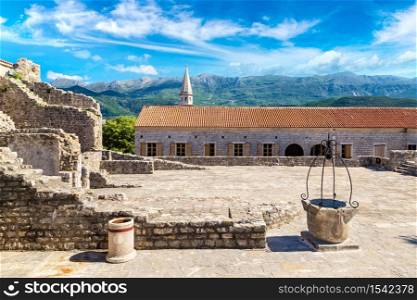 Citadel in old town in Budva in a beautiful summer day, Montenegro
