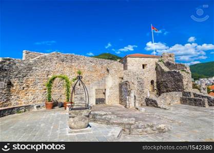 Citadel in old town in Budva in a beautiful summer day, Montenegro