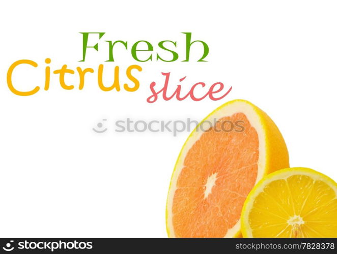 Citrus fresh fruit isolated on a white background