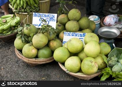 citrus fruit on market in thailand Bangkok
