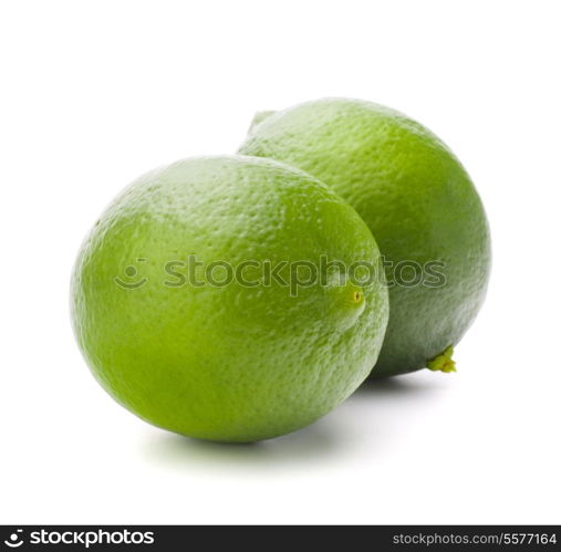 Citrus lime fruit isolated on white background cutout