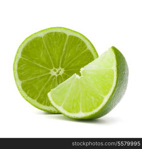 Citrus lime fruit isolated on white background cutout