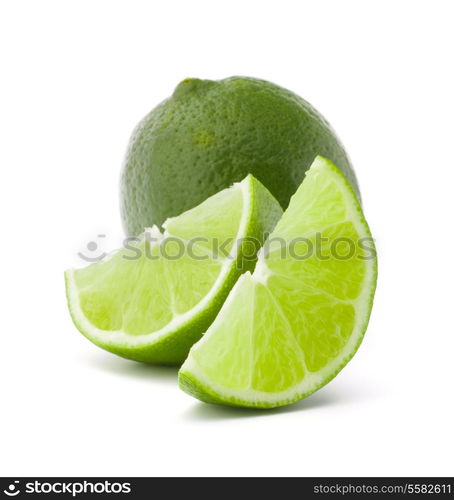 Citrus lime fruit isolated on white background cutout